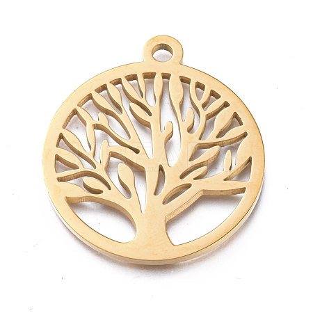 Ion Plating(IP) 304 Stainless Steel Pendants STAS-L245-016G-1