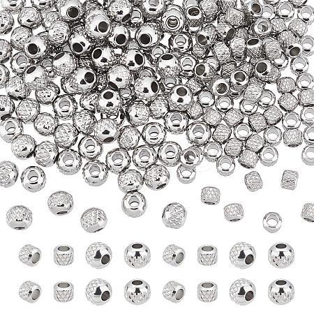 200Pcs 2 Style 304 Stainless Steel Beads STAS-DC0005-27-1
