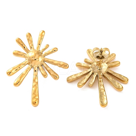 Ion Plating(IP) 304 Stainless Steel Stud Earrings EJEW-G395-30G-1