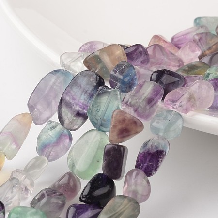 Nuggets Natural Fluorite Bead Strands G-M345-03-1