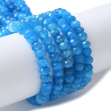 Dyed Natural Malaysia Jade Rondelle Beads Strands G-E316-2x4mm-58-1