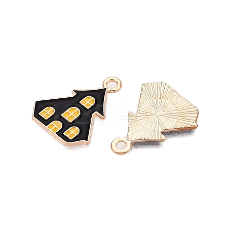 Halloween Theme Alloy Enamel Pendants ENAM-T020-07M-1
