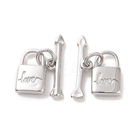 Rack Plating Brass Toggle Clasps LS-ZIRC-C042-12P-1