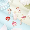 14Pcs 7 Styles Medical Theme  Alloy Enamel Pendants ENAM-FP0003-07-1