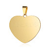 Ion Plating(IP) 304 Stainless Steel Stamping Blank Tag Pendants STAS-I311-04B-G-1