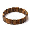 Natural Tiger Eye Beaded Stretch Bracelets for Unisex G-K303-02A-4