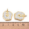 304 Stainless Steel and Polymer Clay Crystal Rhinestone Pendants STAS-T069-60E-3