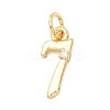 Brass Micro Pave Cubic Zirconia Pendants KK-D019-28G-07-1