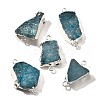 Raw Rough Natural Dyed Quartz Crystal Links Connector Charms G-K189-04S-05-1