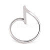 304 Stainless Steel Thin Curve Finger Ring for Women RJEW-C086-25-P-3