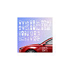 Plastic Reflective Vinyl Car Stickers STIC-WH0036-012-8