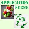 400Pcs 4 Colors Polyester Pom Pom Ball DIY-SC0031-36-7