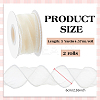 5 Yards Organza Plastic Ribbon with Plastic Pearl Edged OCOR-WH0101-185F-2