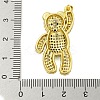 Brass Micro Pave Clear Cubic Zirconia Pendants KK-R159-13G-02-3