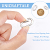 Unicraftale 2Pcs 2 Styles 304 Stainless Steel Spring Gate Rings STAS-UN0048-35-2