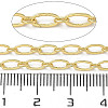 Rack Plating Oval Brass Link Chains KK-K392-61G-3