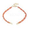 Faceted Rondelle Cubic Zirconia Beaded Bracelet Making KK-F892-27G-1