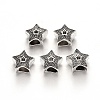 Tibetan Style Alloy European Bead Rhinestone Settings TIBE-N006-145AS-LF-2