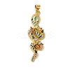 Brass Micro Pave Cubic Zirconia Pendant KK-R162-035G-1