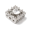 Brass with Clear Cubic Zirconia Beads KK-G503-06P-2