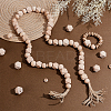 90Pcs 6 Styles Unfinished Wood European Beads WOOD-GA0001-85-5