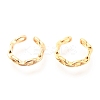 925 Sterling Silver Cuff Earrings EJEW-H124-05G-1