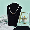 2-Slot Paperboard Covered with Lint Cloth Slant Back Bust Shaped Necklace Display Stands NDIS-WH20015-02A-3