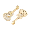 Brass Micro Pave Cubic Zirconia Pendants KK-C248-15G-2