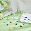 96Pcs 12 Colors Faceted Transparent Glass Charms GLAA-FH0001-50-4