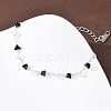 Glass Triangle Beads Link Bracelets BJEW-G774-04P-2