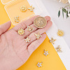 12Pcs 4 Styles Brass Pave Cubic Zirconia Pendants KK-GA0001-75-3