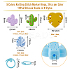 Cactus & Monstera Leaf Food Grade Eco-Friendly Silicone Beads DIY-DC0002-22-2