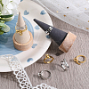 8Pcs 4 Style Alloy Cuff Rings RJEW-SC0001-10-4