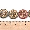 Painted Glass Beads Strands X-GLAA-F133-07G-4