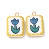 Printed Alloy with Acrylic Pendants AL-CBAE25B-02C-G-1