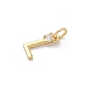 Brass Pave Clear Cubic Zirconia Charms KK-A273-01G-L-2