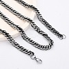 6MM 201 Stainless Steel Cuban Link Chain Necklaces NJEW-Q013-14B-1