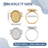 8Pcs 2 Colors 304 Stainless Steel Cuff Ring Findings FIND-ME0003-36-2