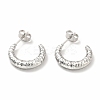 Non-Tarnish 304 Stainless Steel Crescent Moon Stud Earrings LS-EJEW-F283-05P-1