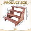4-Tier Wood Action Figure Storage Display Risers ODIS-WH0038-306B-2