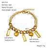 Valentine's Day 304 Stainless Steel Charm Bracelets FS-WGE53E0-06-1
