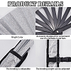 Glitter Plastic & Oxford Cloth Fan with Fan Bags AJEW-WH20022-89C-5