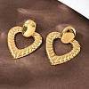 304 Stainless Steel Hollow Heart Stud Earrings EJEW-I320-19G-3