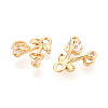 Brass Pave Cubic Zirconia Charms KK-N263-104G-2
