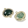 Natural Green Strawberry Quartz Faceted Oval Links G-B126-01G-02-2