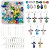 DIY Faceted Beads Earring Making Kit DIY-SZ0007-70-1