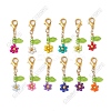 24Pcs 12 Colors Acrylic Flower Pendant Decorations HJEW-SZ00009-1