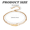 1Pc Feather Stainless Steel Link Chain Double Chain Anklets for Women AJEW-LP0007-82G-2