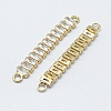 Brass Micro Pave Cubic Zirconia Links KK-F727-62G-NF-2