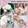 Plastic & Rhinestone Stretch Bracelets AJEW-WH20064-05-4